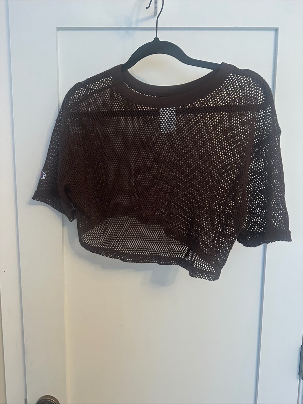 Champion Brown Cropped Mesh Tee